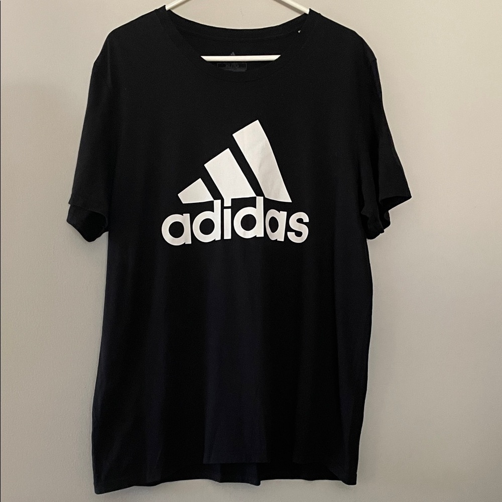 Adidas Men's Tee in Black with White Logo